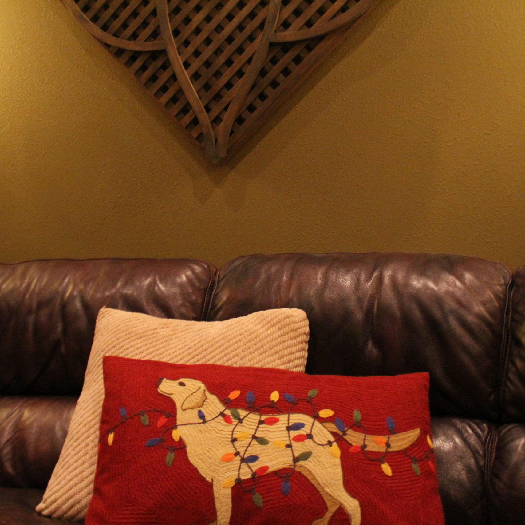 My Tess pillow cover! I love the Pottery Barn pillow covers. Just change them out seasonally.