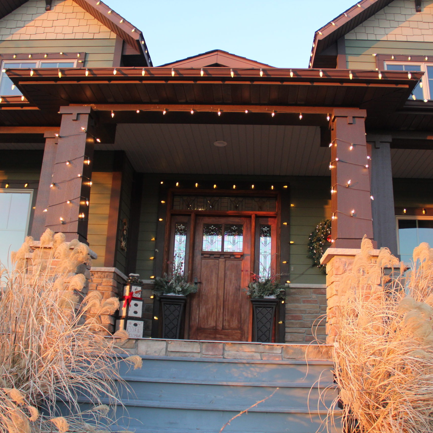 The front of the house for the Holidays.