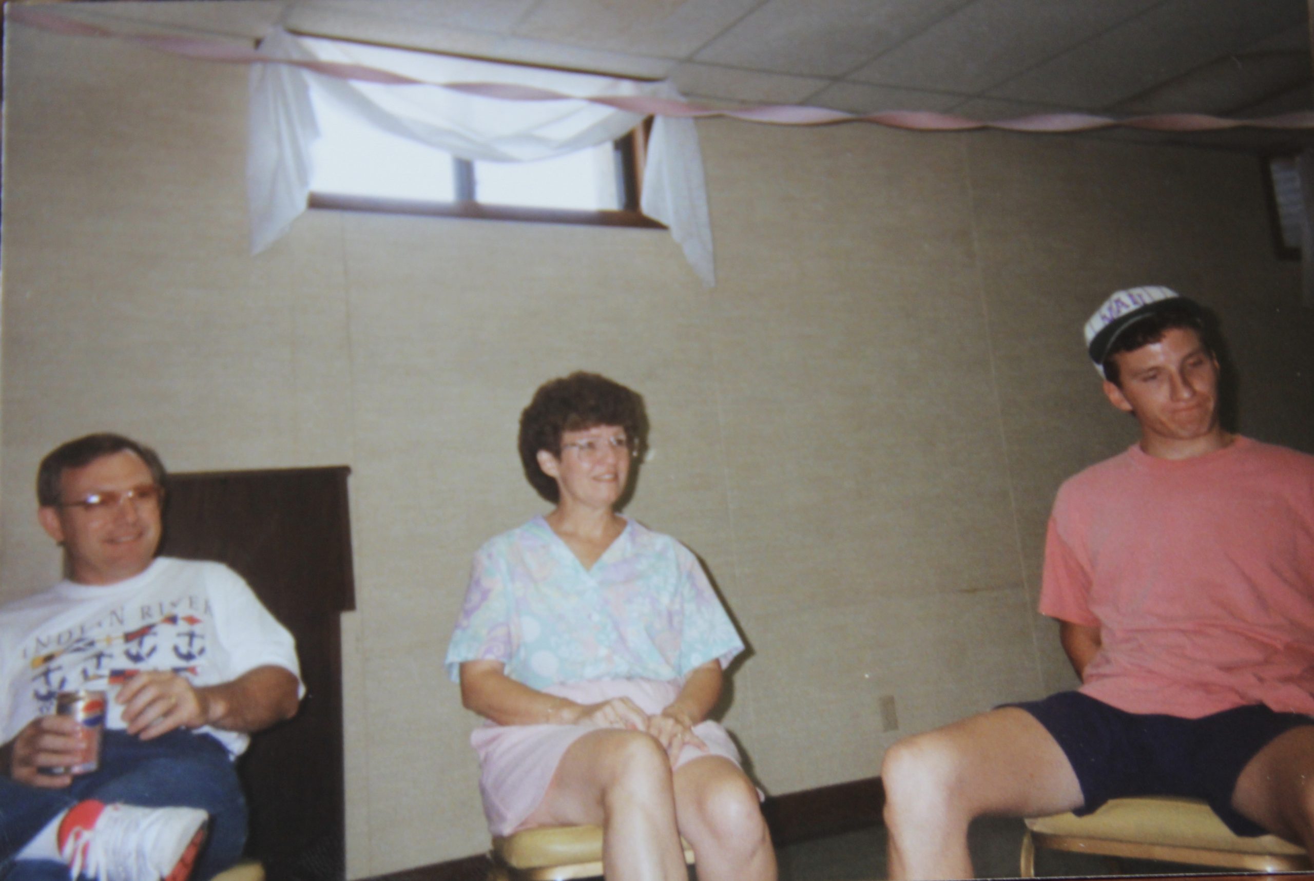 Dave and Kathy with Dave when we were decorating the space for the dance.