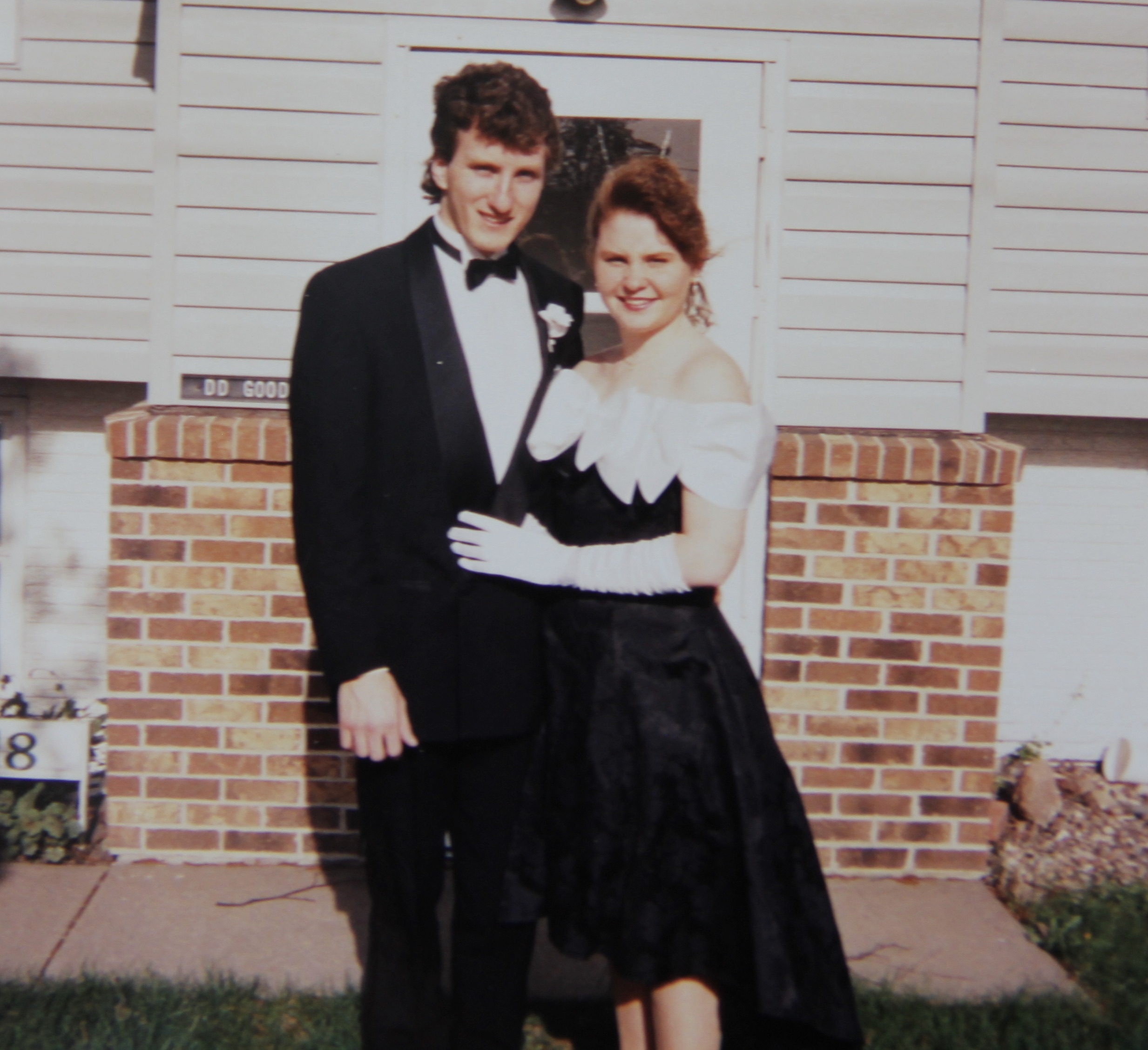 May of 1992, Senior Prom. Hard thing to talk a guy into doing post six years from his graduation but he did it for me.