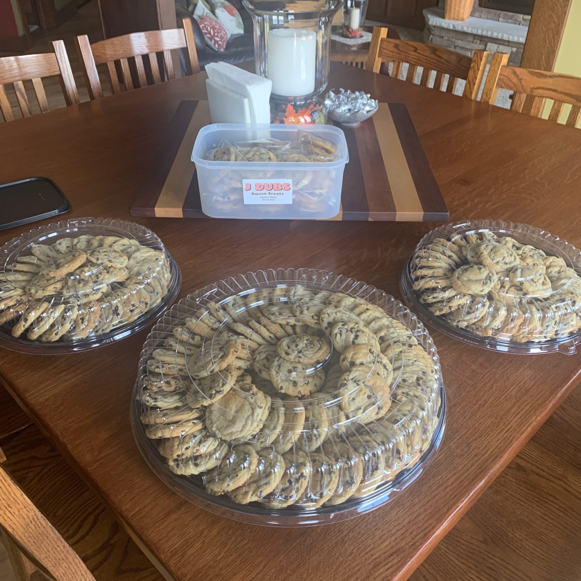 Trays and trays of cookies