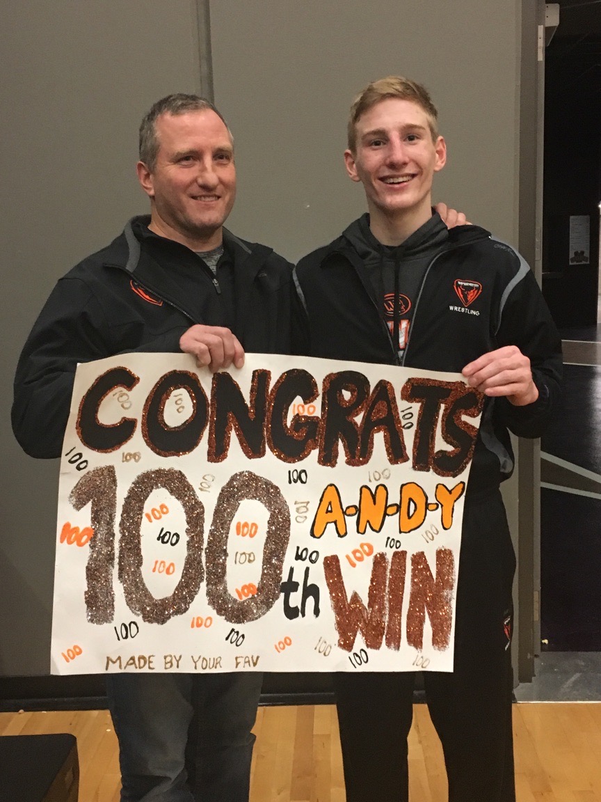 Andrew holds the school record for the most pins in a season. These two had so much fun during those years.