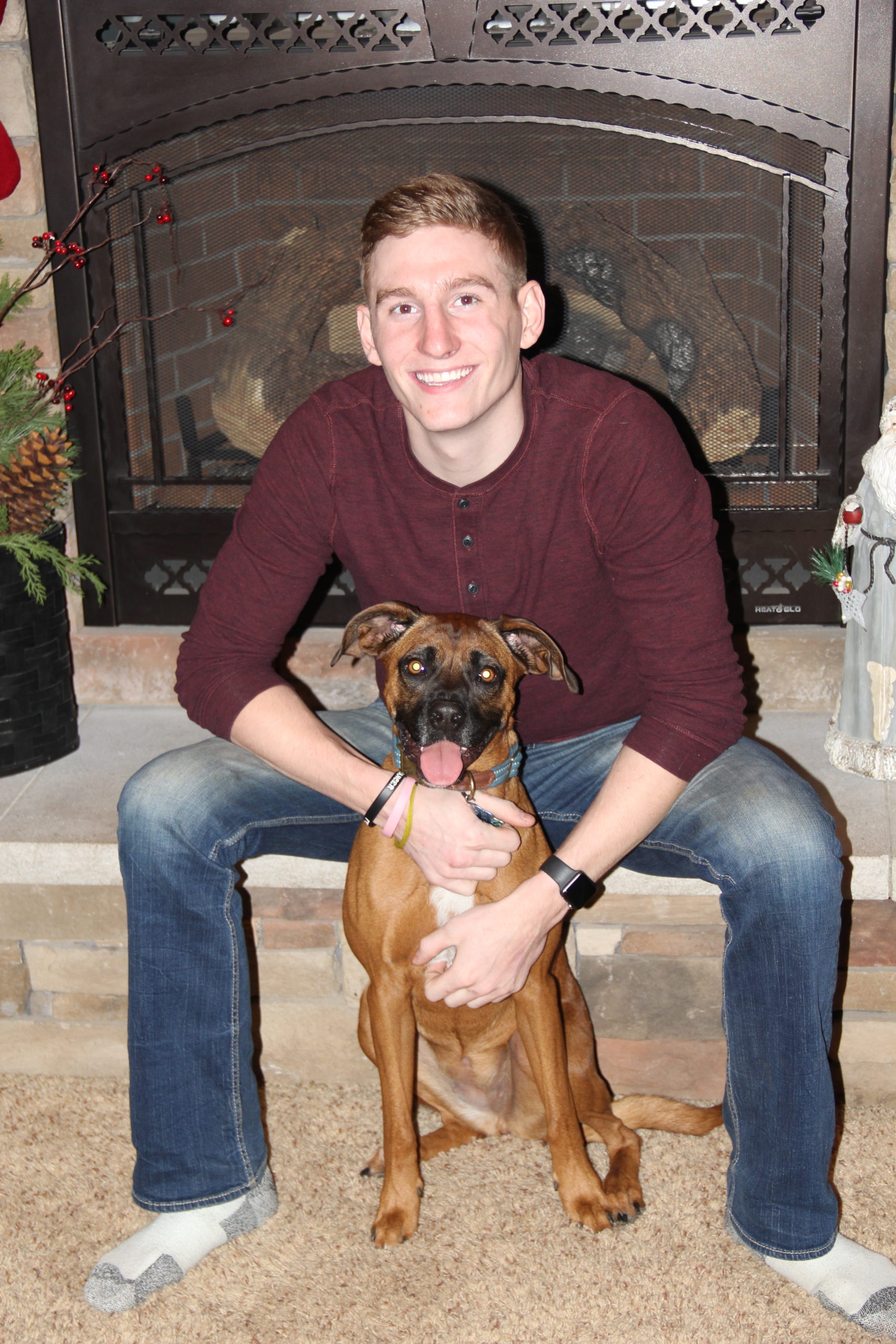 Andrew and pup, Skye