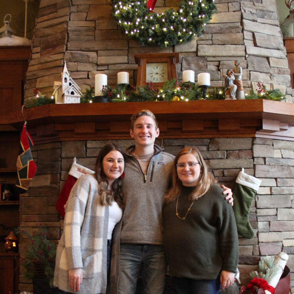 The Waite kids that made it home for the holiday. Emily, Andrew and Sarah