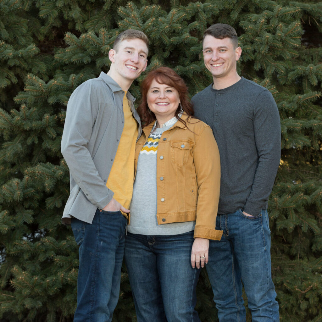 Mama Waite with her boys