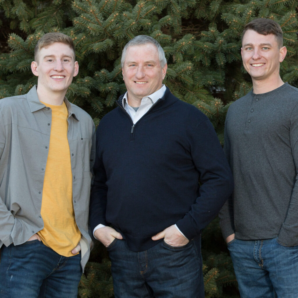 The Waite boys: Andrew, Dave and Ryan