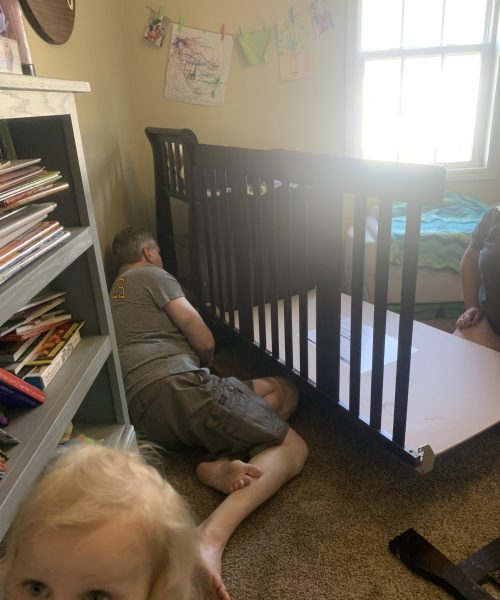 Taking down the crib/toddler bed