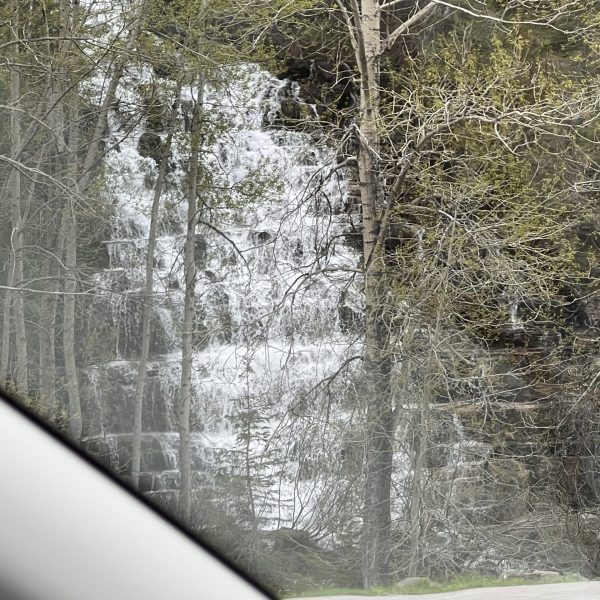 Waterfalls coming off of the mountains