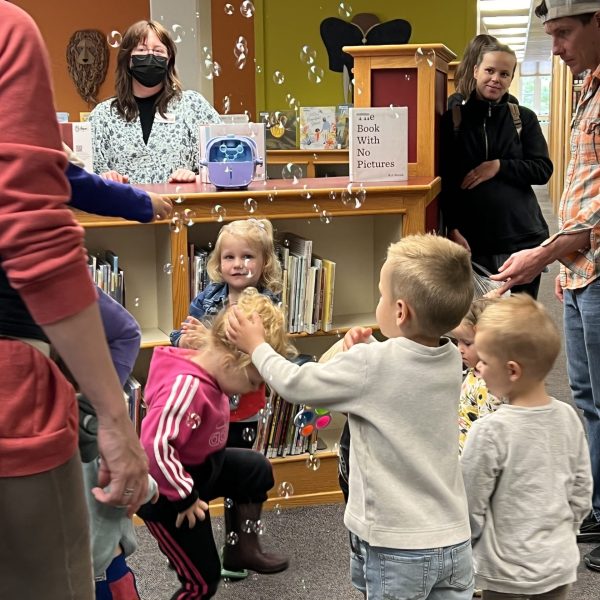 Of course I looked up the local library and story time!