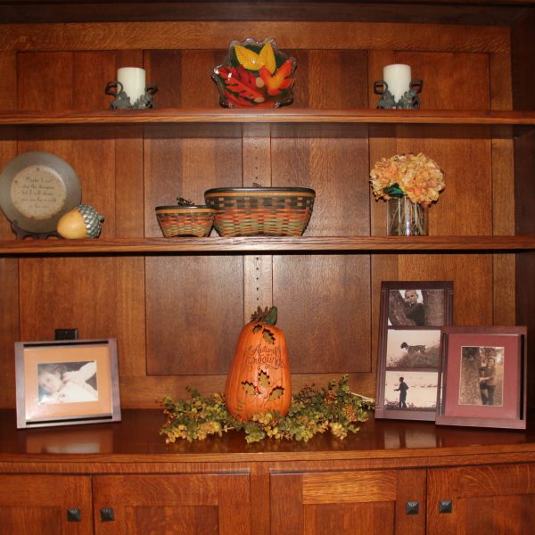 Another favorite decoration of mine is pictures. This set is from many years ago and I always happy to have them on display. Add in some floral, some Longaberger and Peggy Karr.