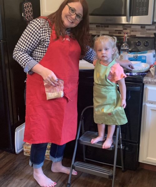 Of course there was lots of baking and cooking. I even found an apron for Hadley to have at her house.