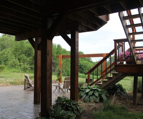 The bigger posts that hold the whole thing up are a favorite for birds nests and wasps. Not too much fun cleaning all that up.