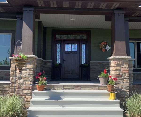 Freshly stained front door and painted front steps. A couple of my 2021 projects.